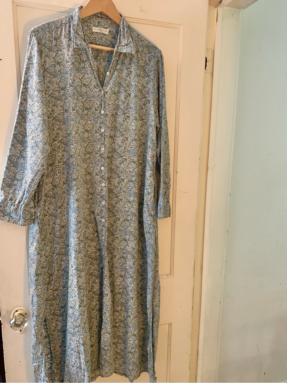 Natural Life Blue And Green Floral Print Drew Dress L/XL